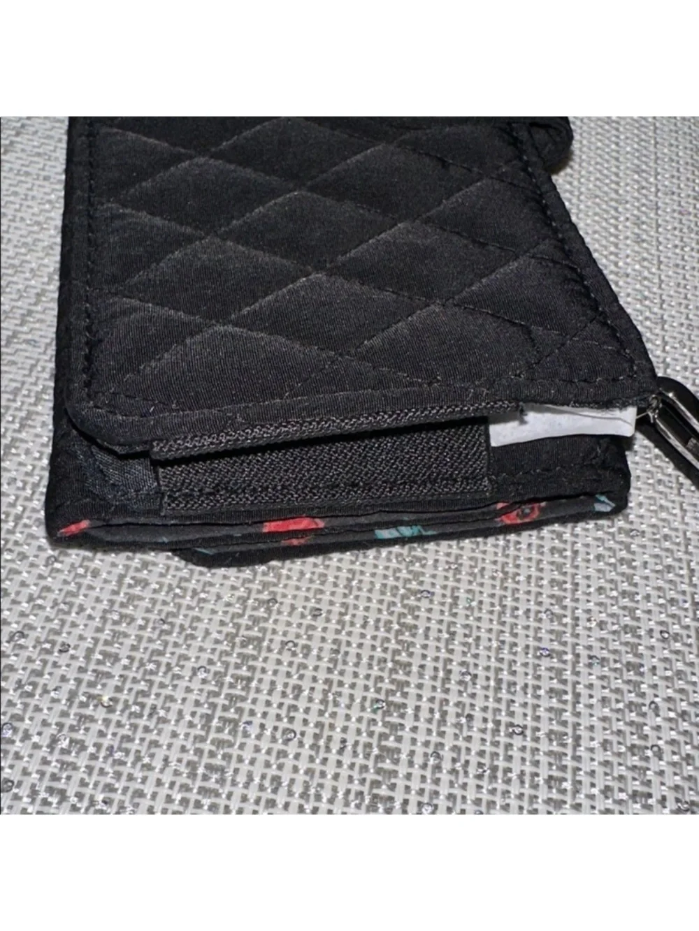 Vera Bradley Classic Black Microfiber RFID Smartphone Wristlet Wallet